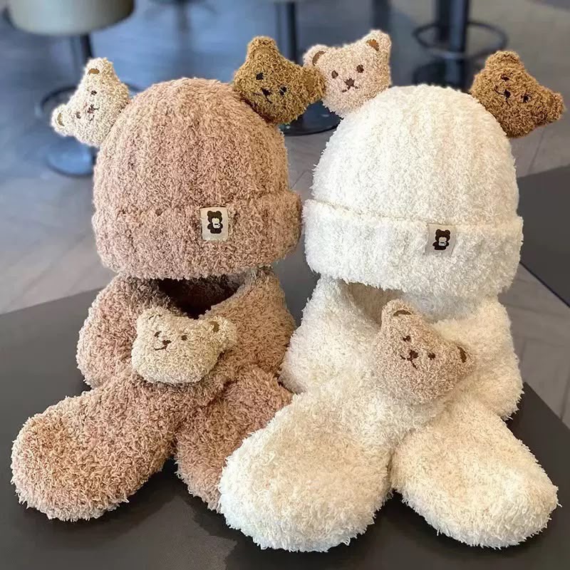شال و کلاه خرسی ۶ماه تا ۲سال